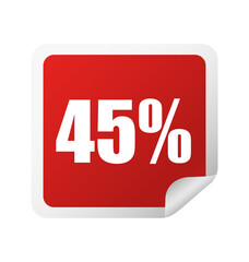 Modern advertising with red discount sticker for promotion design. Blank label. Business design. Best price offer.