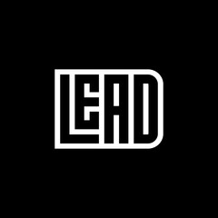 lead leader logo design illustration isolated black background