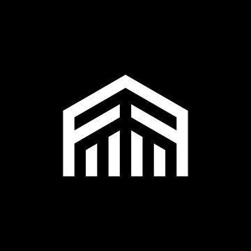 initial f f logo design illustration isolated black background