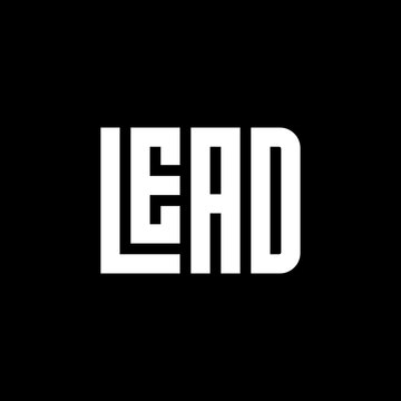 lead leader logo design illustration isolated black background