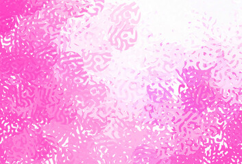 Light Pink vector background with abstract shapes.