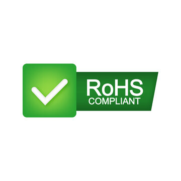 Green RoHS. Logo, icon, label. Quality mark Business icon Vector stock illustration