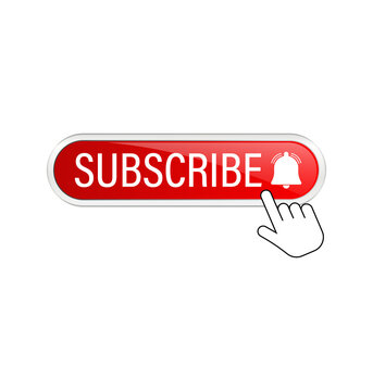 Flat icon with subscribe on white background. Vector illustration graphic design. Comment icon vector. White background. Design element.