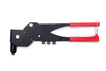 Riveter tool on a white isolated background