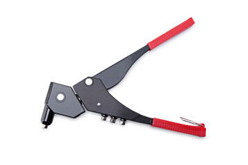 Riveter tool on a white isolated background