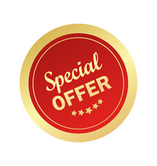 Modern red special sale, best and special offer and special discount stickers, great design for any purposes. Vector illustration.