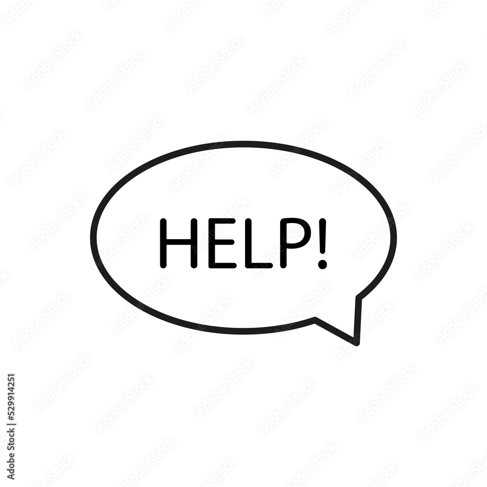Poster message help icon. chat message icon. message tag. website banner. message notification icon. vector