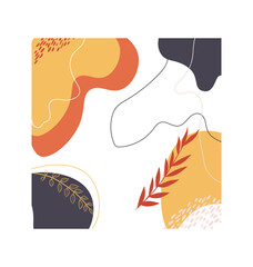 Abstract floral background, great design for any purposes. Autumn landscape. Spring floral vector illustration. Art background template element.