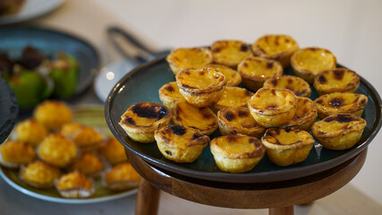 pequeno almoço, bolos, doces, pastel de nata