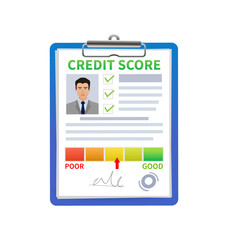 Credit report. Business card. Online concept. Financial chart. Online concept.