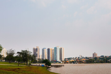 View of the Parque das Nações Indígenas, in Campo Grande, in the capital of Mato Grosso do Sul - obrazy, fototapety, plakaty
