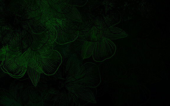 Dark Pink, Yellow vector doodle backdrop with flowers.