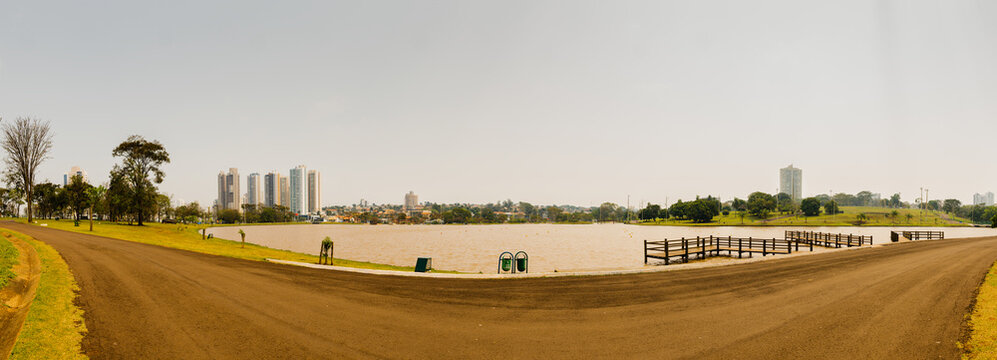 Panoramic view of the Parque das Na&ccedil;&otilde;es Ind&iacute;genas, in Campo Grande, in the capital of Mato Grosso do Sul.