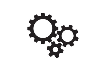 Setting icon vector with work cog gear element. Cogweel mechanism symbol.