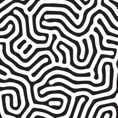 Black abstract organic Turing patern