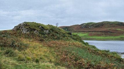 Fototapeta na wymiar Dun Diarmaid broch, Isle of Skye