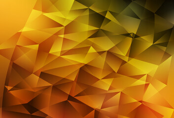 Obraz premium Dark Orange vector background with triangles.