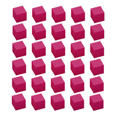 pink cubes
