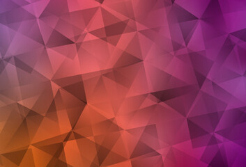 Light Pink, Yellow vector polygon abstract backdrop.