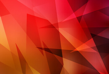 Fototapeta premium Dark Red, Yellow vector texture with triangular style.