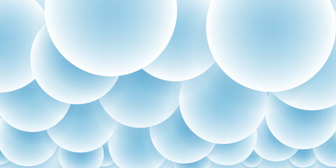 Abstract background of circles with shadows in light blue colors