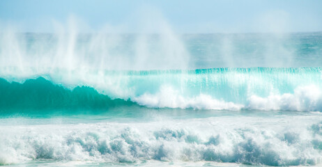 Heavy swell conditions on a surf day at the Gold Coast