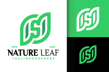 Letter S Nature Leaf Logo Design, brand identity logos vector, modern logo, Logo Designs Vector Illustration Template