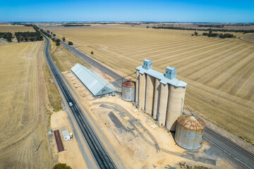 Looking at the silos and country side in the Mallee
