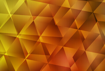 Light Orange vector polygonal background.