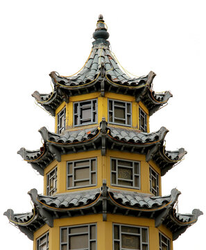 Yellow Golden Pagoda in Chinatown