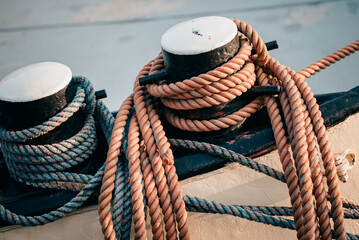 ropes on a yacht