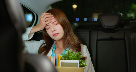 asian businesswoman get off work