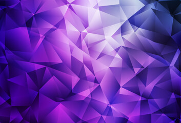 Fototapeta premium Light Purple, Pink vector shining triangular layout.