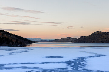 Sunset on the Lake in the Colorado Mountains