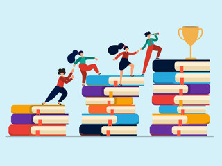 The little ones are studying on many learning resources such as books, globes, microscopes. They are all symbols of school learning. Therefore, education provides good opportunities.