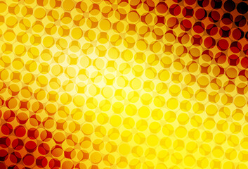 Light Orange vector template with circles.