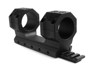 Quick disconnect sniper cantilever scope mount isolated on white