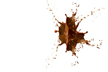 Coffee with milk splashing