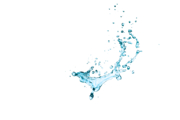 Water splash on white