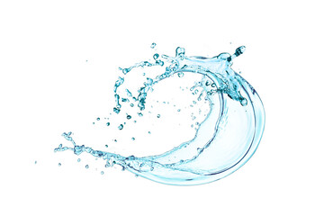 Water splash on white