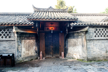 Fototapeta premium Kuanzhai Lane, Chengdu, Sichuan, China, a famous historical and cultural street, an ancient Qing architecture, a famous tourist destination.