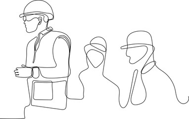 construction manager and engineer working on building site. Vector illustration
