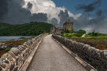 old castle on the bank