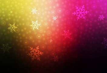 Dark Pink, Yellow vector background in Xmas style.