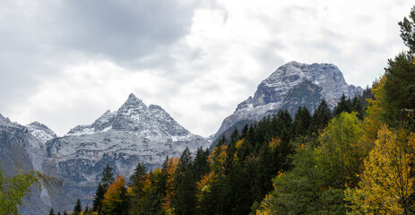 Mountain in Tyrol Austria in Autumn Panorama Shot