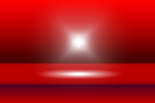 Red background shine. Gradient color. Vector illustration. Stock image.