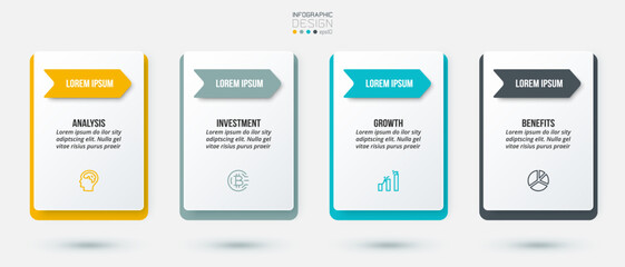 Business concept infographic template with option.