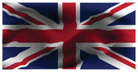 united kingdom 3d flag,britain banner background vector illustration