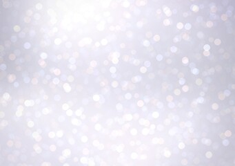 Swirl bokeh sparkles motion on white glow translucent glass background for winter holiday decor. Brilliance snow effect.