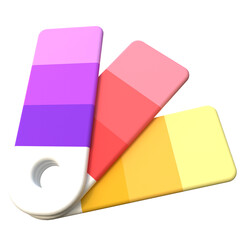 Stylized 3D Color Palette Side View
